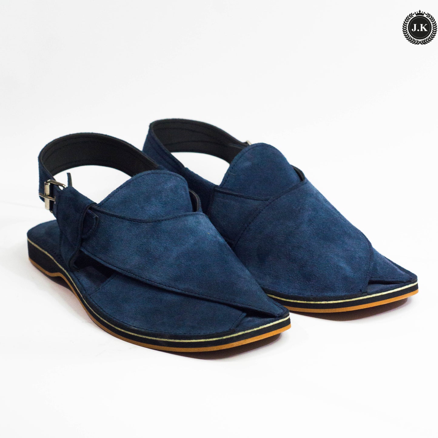 Leather Blue Peshawari sandals