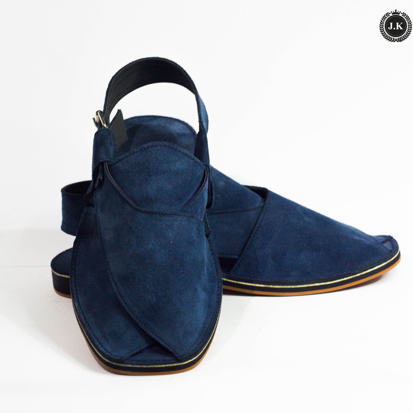 Leather Blue Peshawari sandals