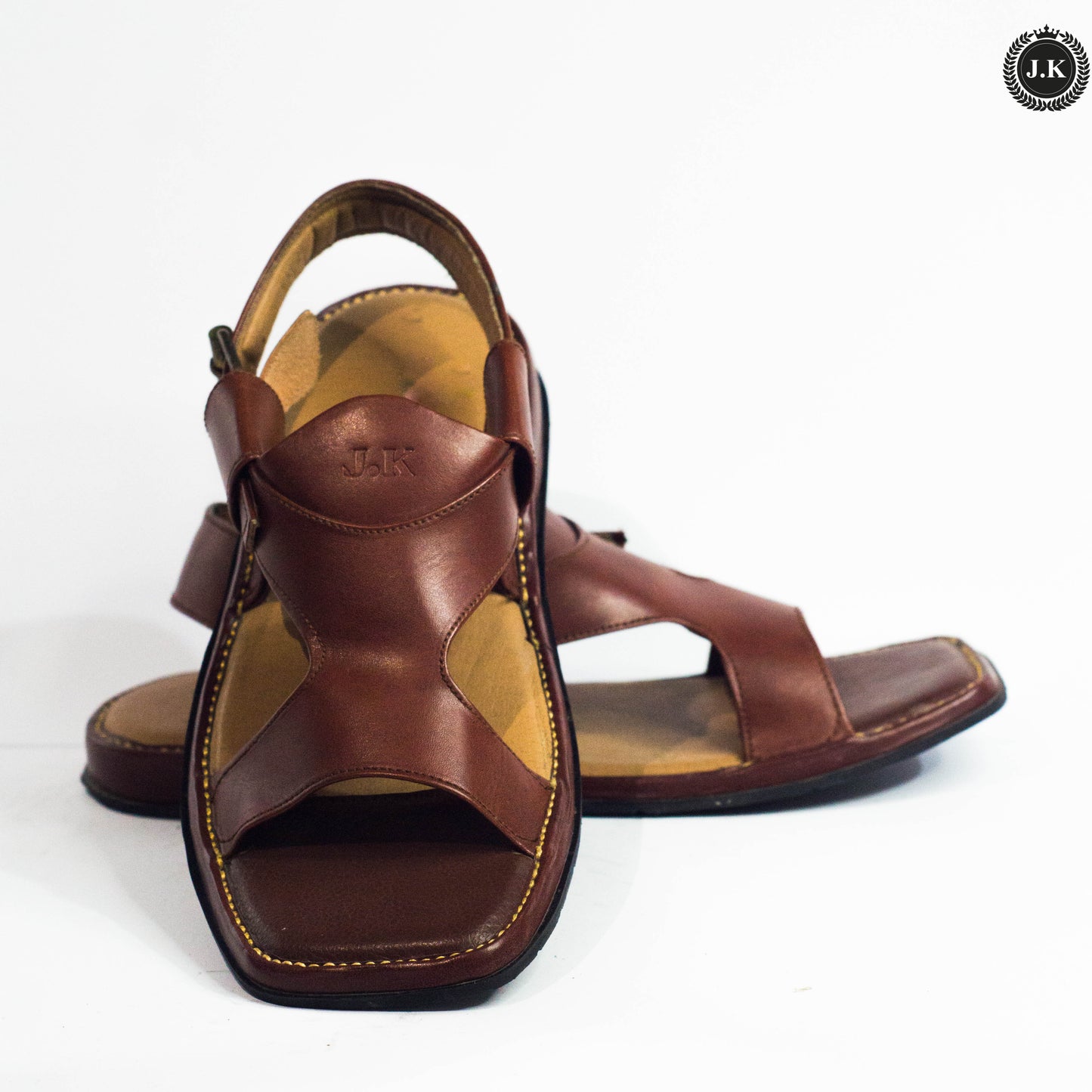 Brown Cut-Out Sandals