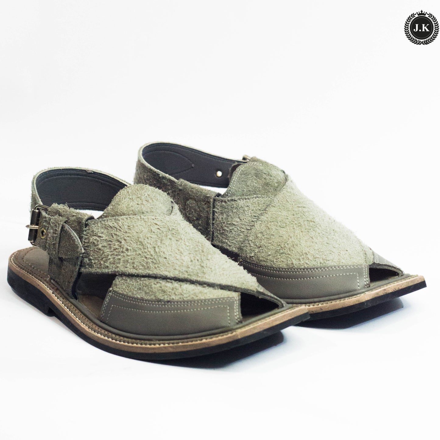 Leather Stylish Green Peshawari sandals