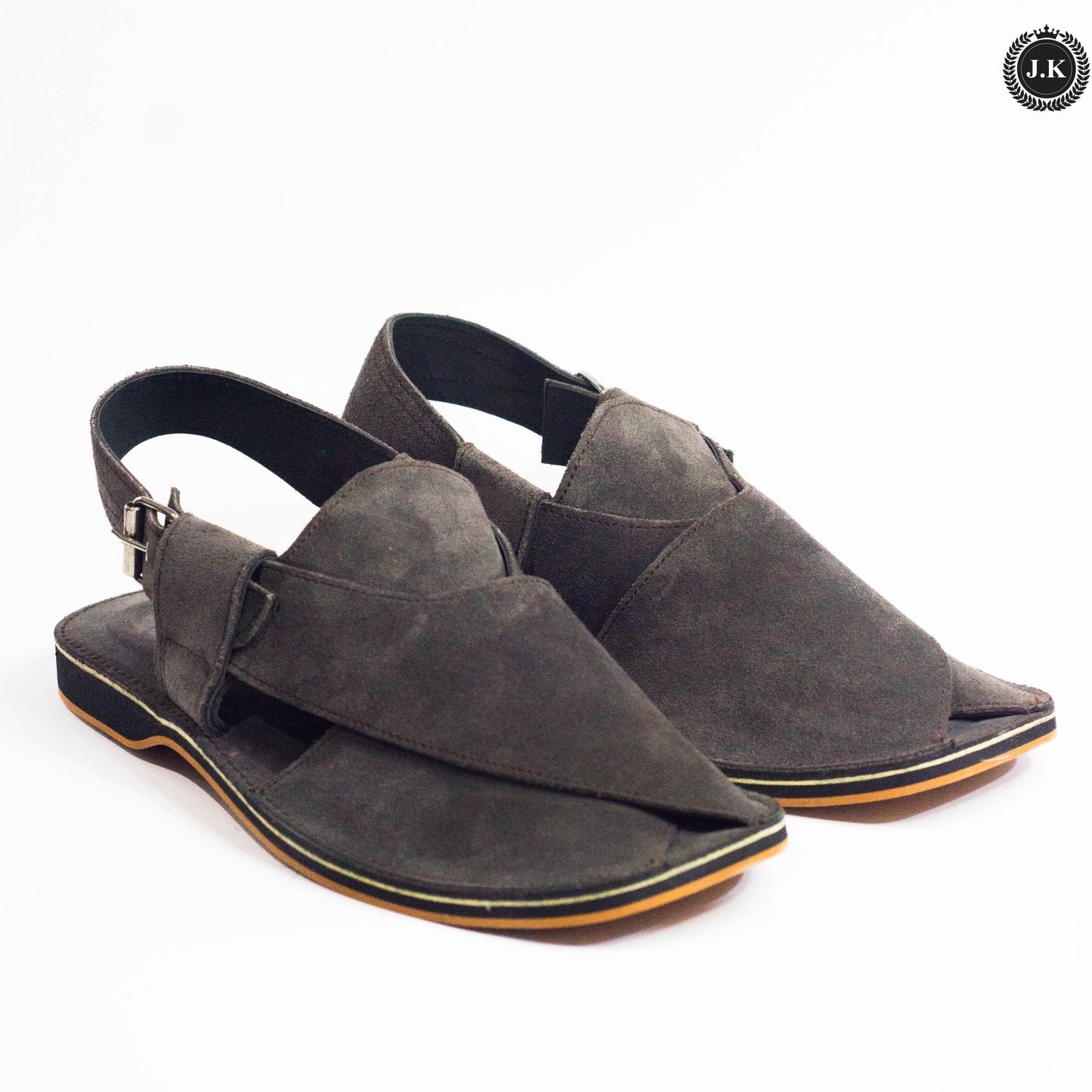 Leather Pale Gray Peshawari Sandals