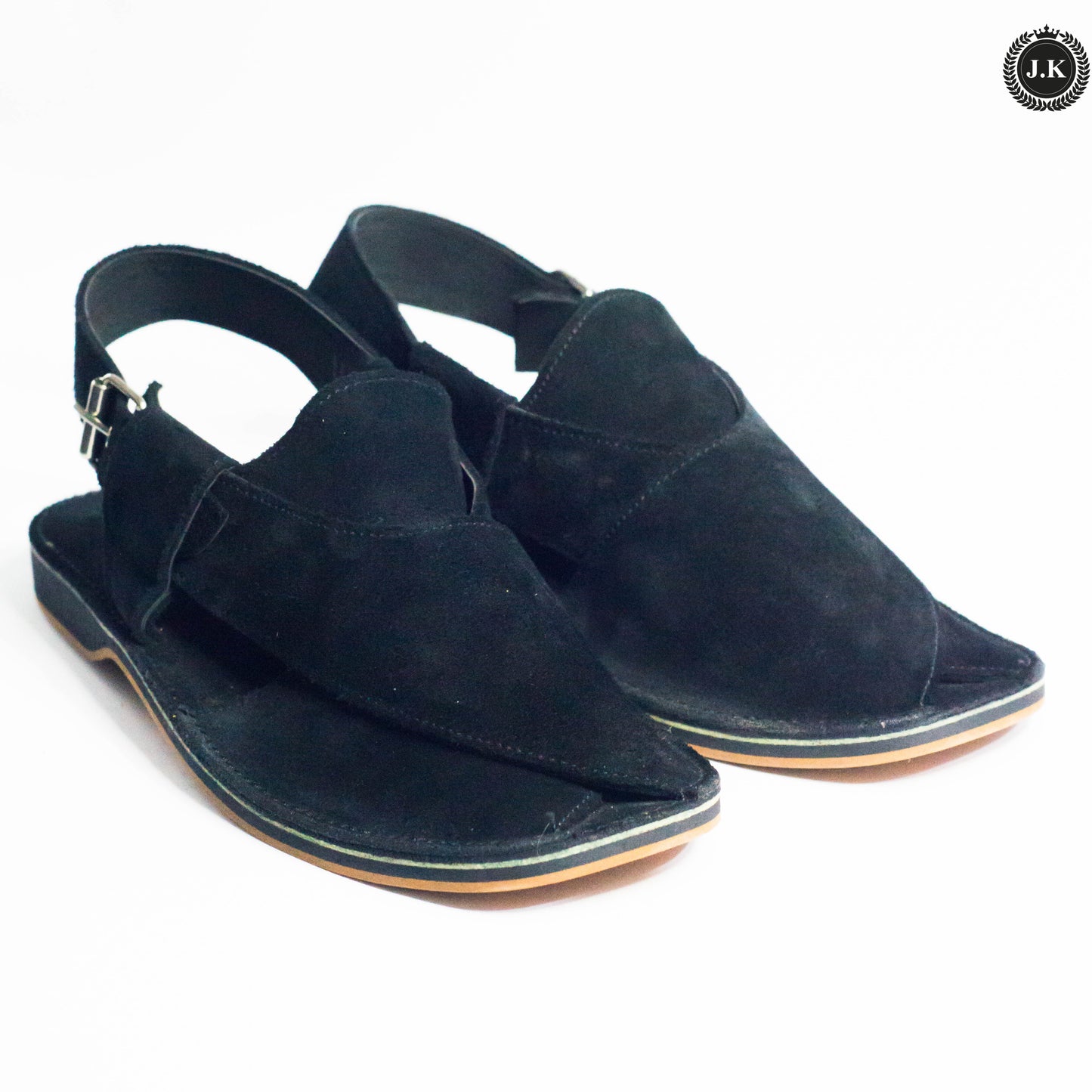 Dark Blue Leather-Style Peshawari Sandal