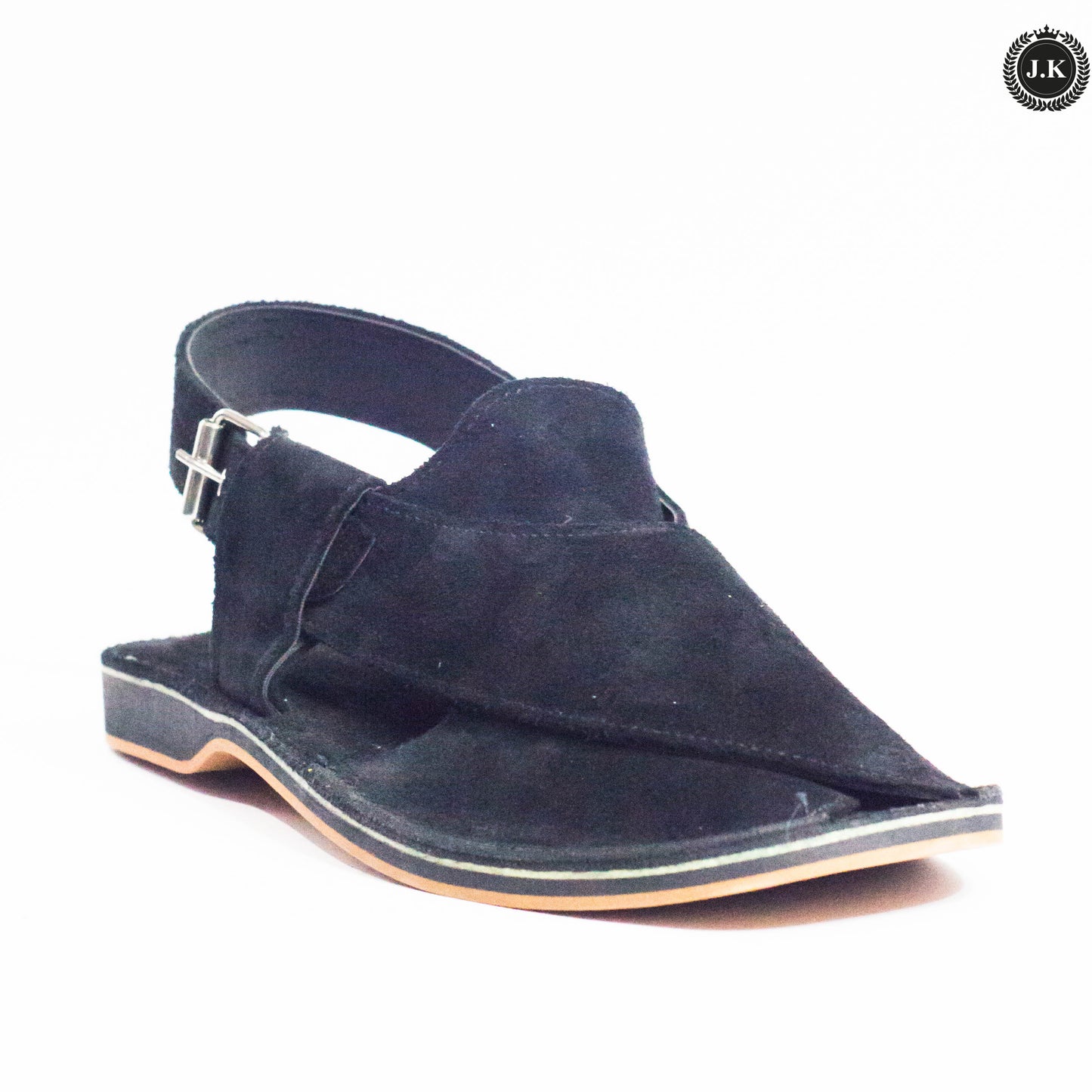 Dark Blue Leather-Style Peshawari Sandal