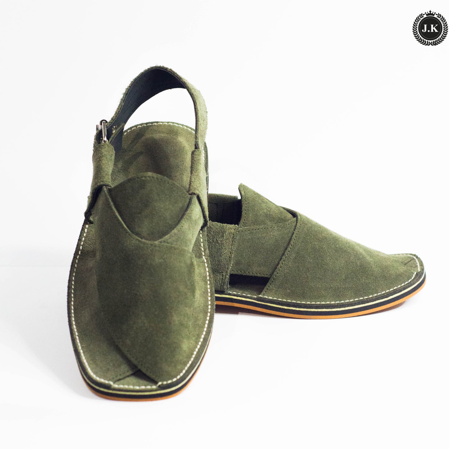 Leather Green Peshawari Sandals